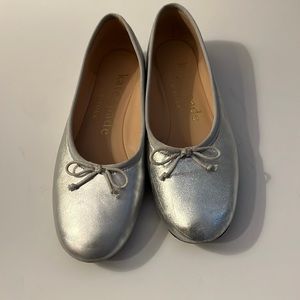 kate spade Metallic Silver Ballet Flats size 7.5
